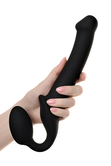 Продуманный безремневой страпон Strap-on-me 24.5 см, черный