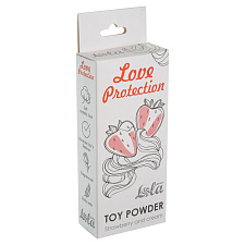 Пудра для игрушек Love Protection Клубника со сливками, 15 мл