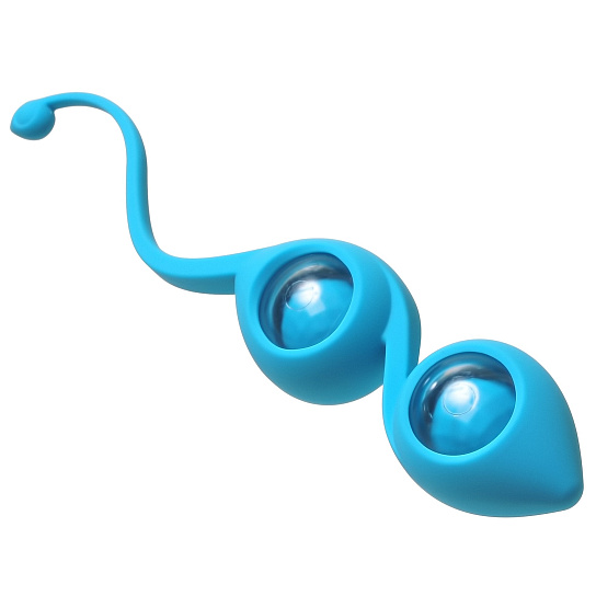 Вагинальные шарики Gi-Gi со смещенным центром тяжести, диаметр 3,5 см, голубые