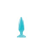 Анальная пробка мини Firefly Pleasure Plug - Mini светящаяся, голубая