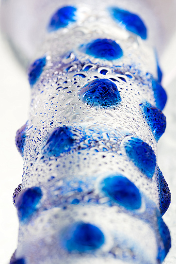 Фаллоимитатор из стекла DILDO с пупырками, 19 см