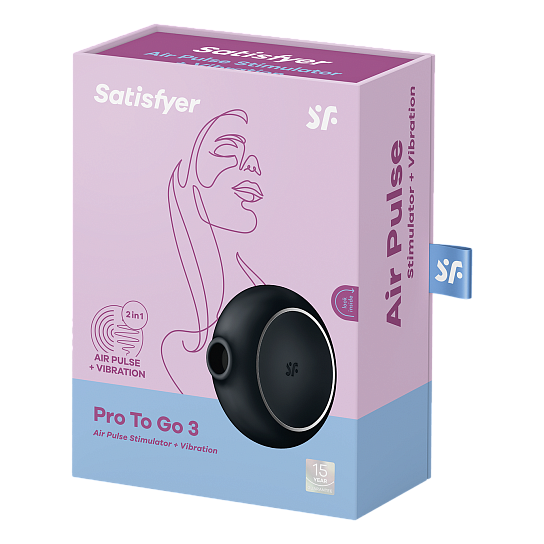 Вакуумно-волновой вибратор Satisfyer Pro To Go 3, черный