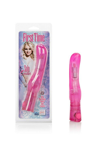 Вибратор First Time Solo Exciter, розовый