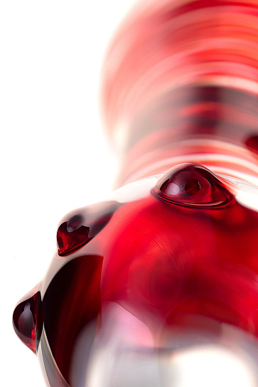 Стеклянный двусторонний фаллос, 19 см