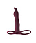 Вибронасадка для двойного проникновения Pure Passion Flirtini, бордовая