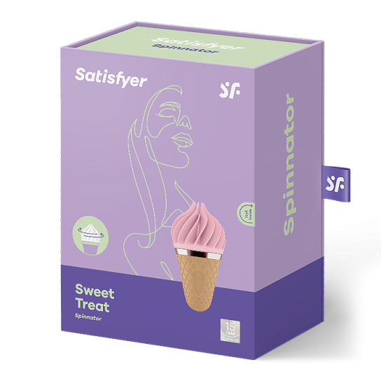 Вибромассажер-спиннер Satisfyer Sweet Treat, коричнево-розовый
