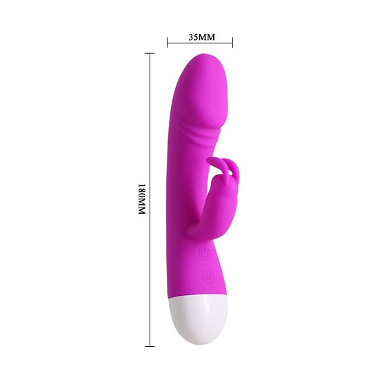 Вибромассажер G-spot с клиторальной стимуляцией, с USB