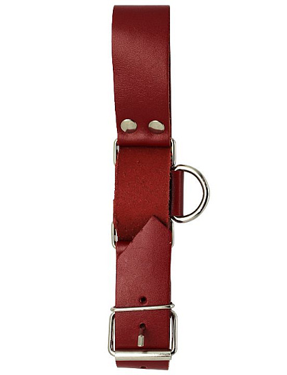 Наручники с полукольцом универсального размера, красные