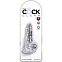 Прозрачный фаллоимитатор реалистик с мошонкой и присоской King Cock Clear 8,3 см