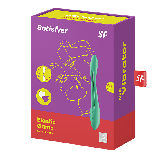 Многофункциональный вибратор Elastic Game, светло-зеленый