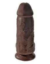Фаллоимитатор реалистик утолщенный King Cock Chubby, 17 см, коричневый
