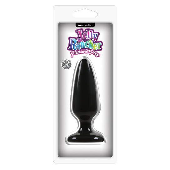 Анальная пробка мини Jelly Rancher Pleasure Plug - Medium, черная