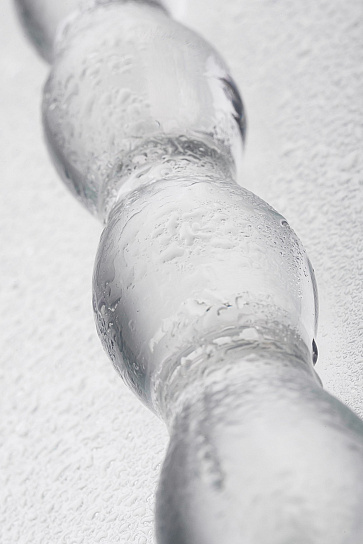 Фаллоимитатор волнистой формы из стекла Sexus Glass 17,7 см