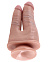 Анально-вагинальный фаллоимитатор King Cock Double Penetrator 11.4 см, телесный