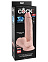 Фаллоимитатор с подвижной мошонкой King Cock Plus 9 Triple Density