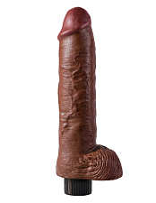 Вибромассажер-насадка со съемной присоской 3в1, 20.5 см, коричневый