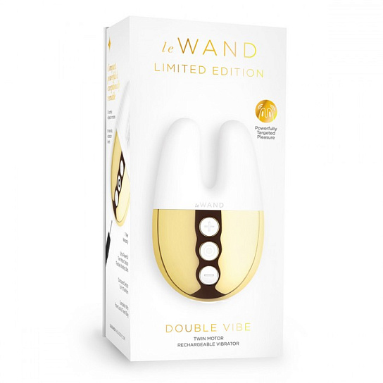 Массажер с двойной вибрацией Le Wand Double Vibe, белое золото