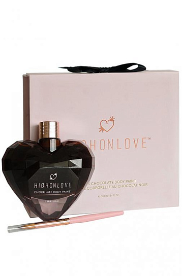 Краска для бодиарта на основе черного шоколада HighOnLove, 100 мл