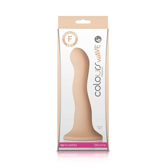 Изогнутый фаллоимитатор Colours Wave 6 Dildo, телесный 16,5 см