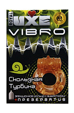 Luxe Vibro Скользкая турбина презерватив Люкс и виброкольцо из силикона