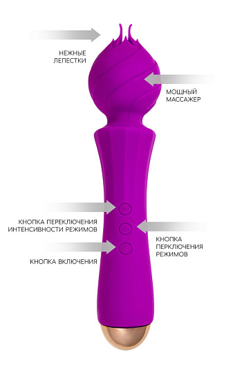 Вибратор-массажер в виде цветка Toyfa Flovetta Hyacinth