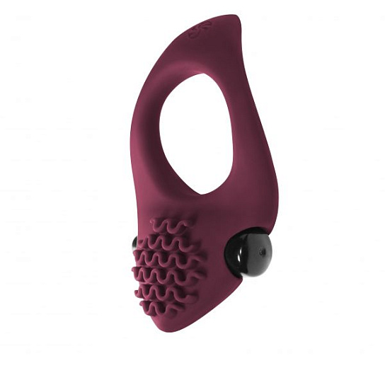 Эрекционное виброкольцо Pure Passion Midnight, бордовое