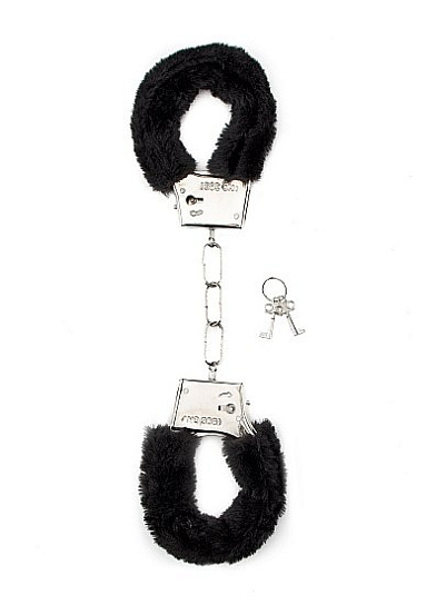 Плюшевые наручники FURRY HANDCUFFS, черные