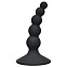 Анальная пробка Ribbed Plug с узким кончиком, черная