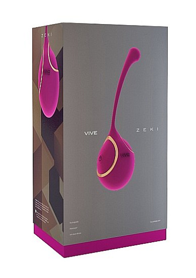 Виброяйцо с уникальным дизайном ZEKI, розовое
