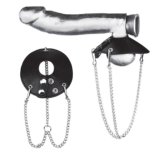 Утяжка для мошонки Parachute Ball Stretcher с клепками, M