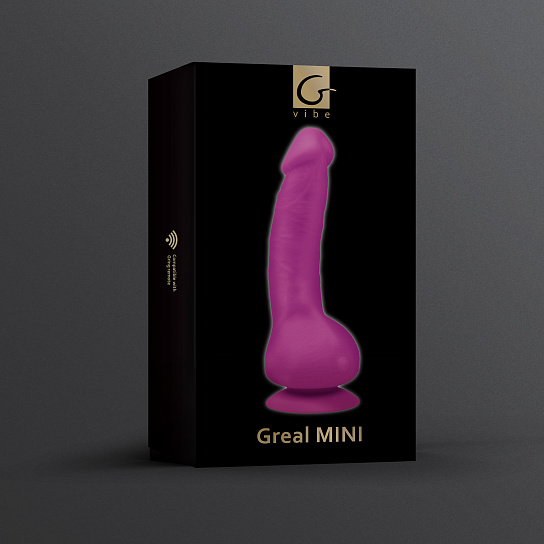 Уменьшенный реалистичный вибратор Gvibe Greal Mini, 18 см, фуксия
