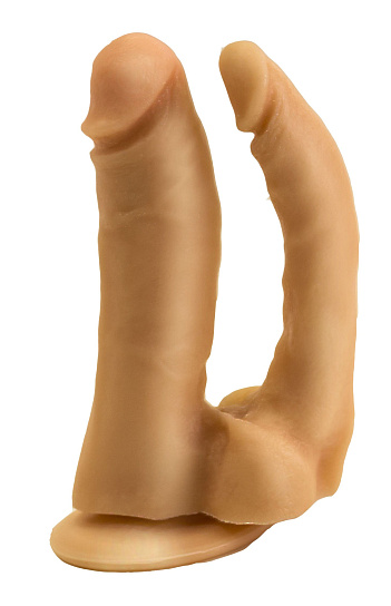 Двухголовый гелевый фаллоимитатор с присоской Love Toy, 15 см