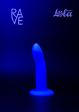 Светящийся в темноте фаллоимитатор Lola Games Rave Neon Driver, синий