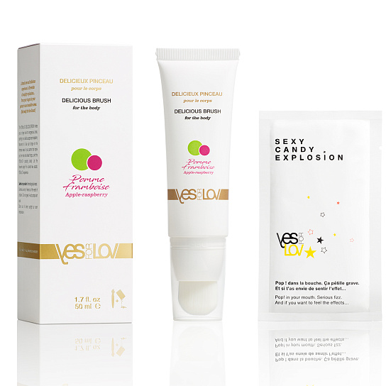 Массажное масло DELICIOUS BRUSH - APPLE RASPBERRY, 50 мл