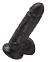 Реалистик с мошонкой на присоске Cock with Balls King Cock 13.5 см, черный Реалистик с мошонкой на присоске Cock with Balls King Cock 13.5 см, черный
