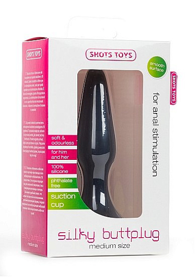 Силиконовый анальный стимулятор с расширением книзу, черный