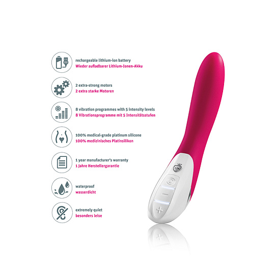 Вибратор сочетающий вибрации и электрическую стимуляцию ELEGANT ERIC, розовый