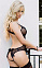 Боди с интимным вырезом ALESSIA черное, S/M