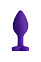 Фиолетовая анальная втулка Diamond Heart с кристаллом, размер S