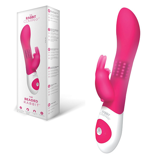 Изогнутый вибратор кролик DALINAR, розовый