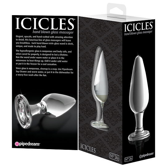Стеклянная пробка Icicles No. 26, прозрачная