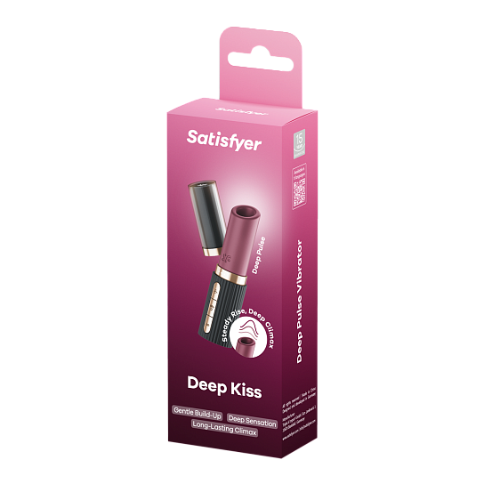 Вакуумный стимулятор Satisfyer Deep Kiss в виде помады, 30 режимов