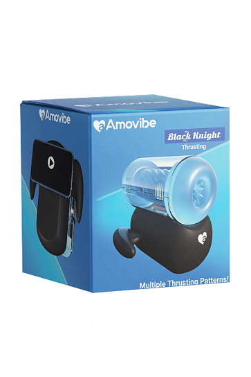 Мастурбатор Amovibe Black Knight с имитацией фрикций