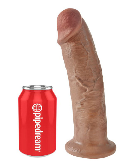 Фаллоимитатор-гигант на присоске King Cock 10 Cock Brown, 23 см, загорелый