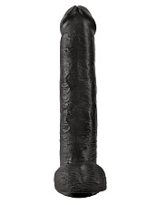 Реалистичный фаллоимитатор-гигант King Cock черный 34,3 см