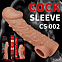 Насадка реалистик на фаллос с пупырышками EXTREME SLEEVE LARGE