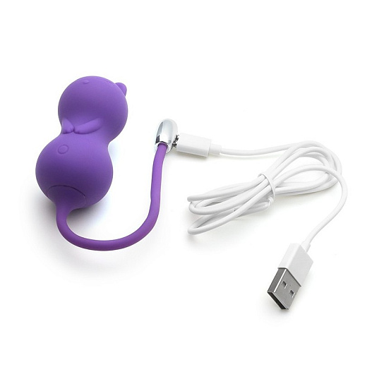 Виброяйцо в виде котика с пультом KisToy Paula, фиолетовый