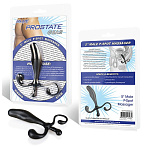 Черный массажер простаты и промежности BlueLine