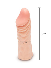 Реалистичная насадка для пениса 13,5 см