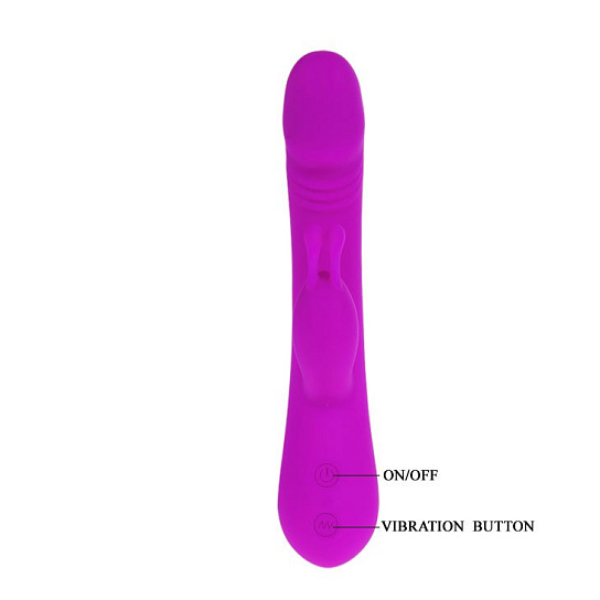 Вибратор с клиторальным стимулятором в виде зайчика ROBERT